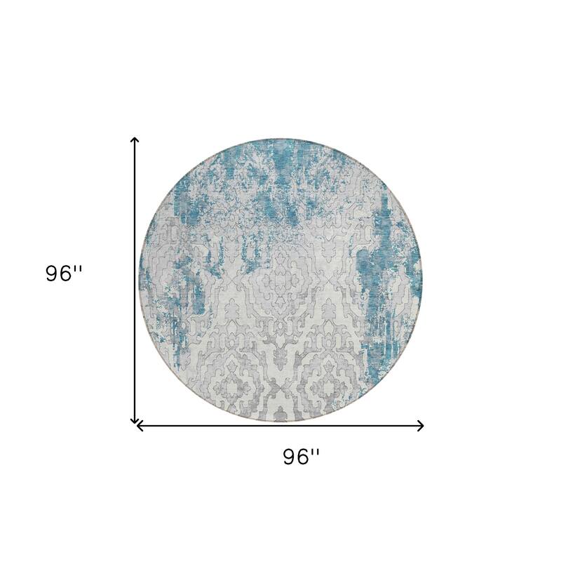 HomeRoots Medallion Transitional Rectangle Outdoor Rug
