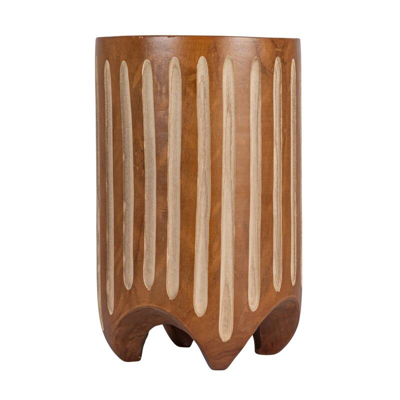 Hand-Carved Wood Stool