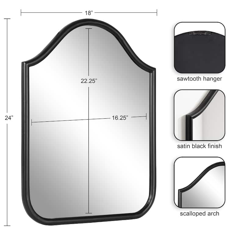 Kate and Laurel Fellows Framed Arch Wall Mirror