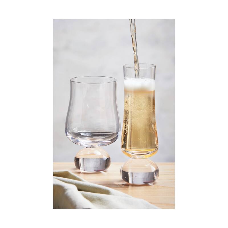Olivia Heavy Bottom Champagne Flute Clear Glass 8 oz