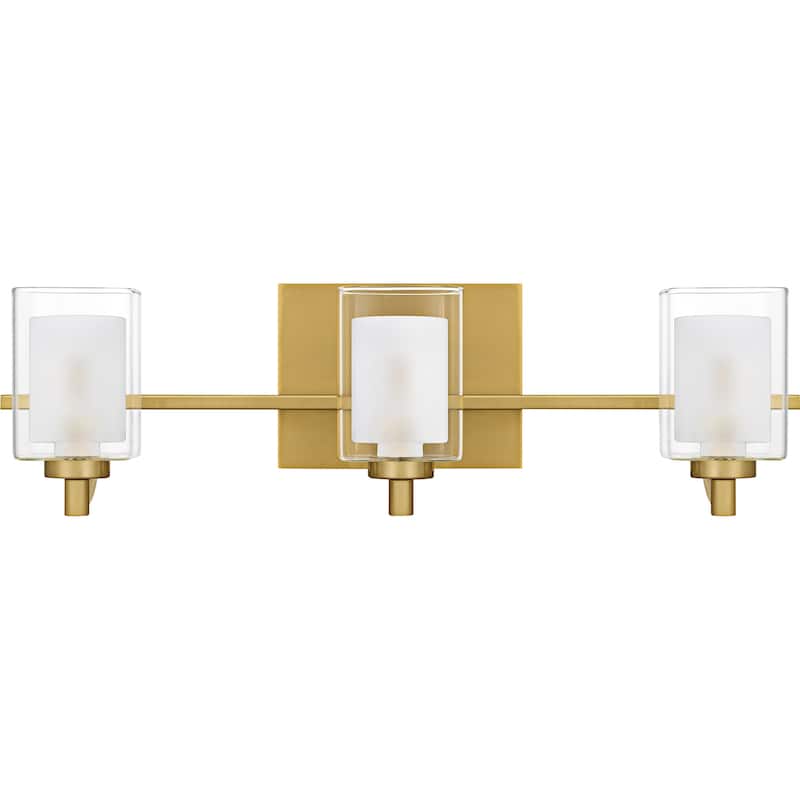 Kolt 3-Light Brushed Gold Bath Light