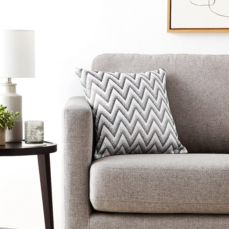 Violet Linen Indiana Chevron Pattern Decorative Throw Pillow