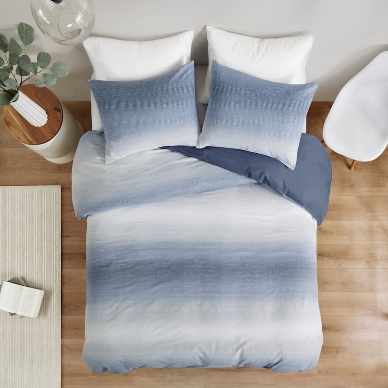 Croscill Casual Callista Blue 3 Piece Duvet Set - Blue - Full - Queen