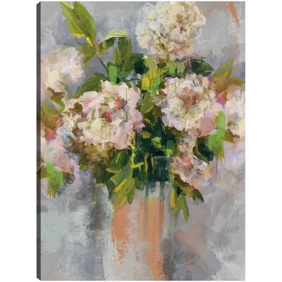 Modern Floral I Coral By Studio Arts Canvas Art Print