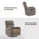 preview thumbnail 23 of 111, Fiacro 30.31" Genuine Leather Wingback Swivel Rocker Recliner with Nailhead Trim