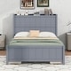 preview thumbnail 3 of 6, Full Size Platform Bed with Drawers and Storage Shelves
