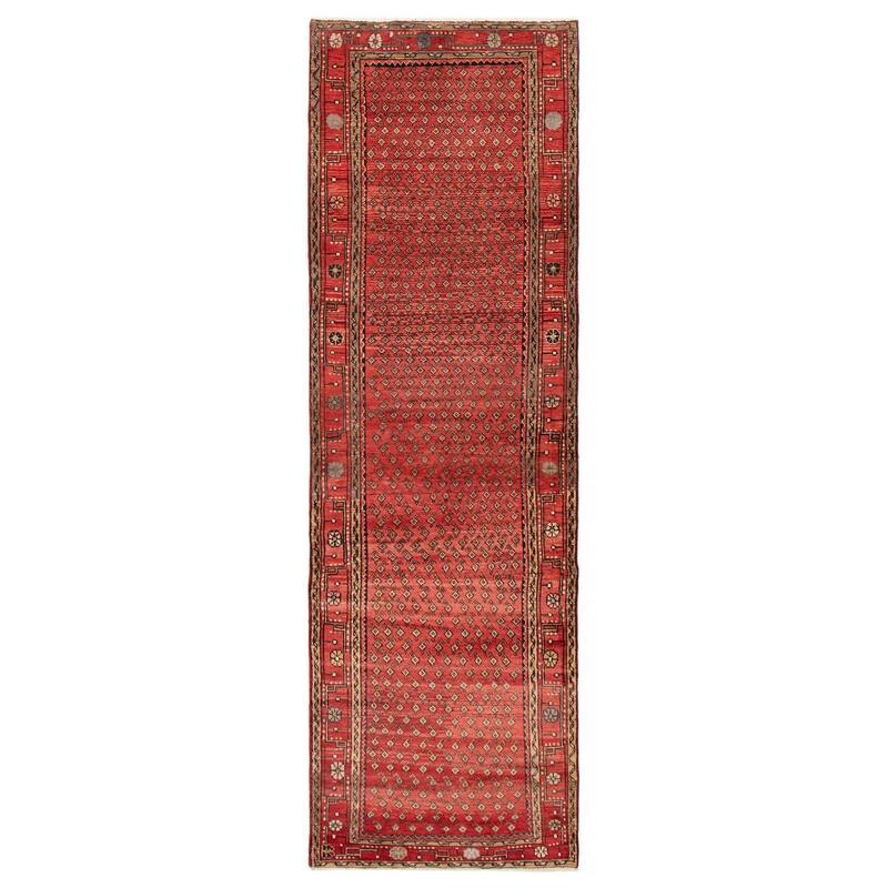 ECARPETGALLERY Hand-knotted Andelz Red Wool Rug - 3'2 x 10'3 - Red - 3'2 x 10'3