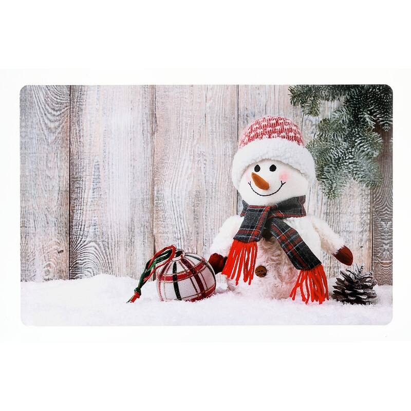 Plastic Placemat (Plush Snowman) Set of 12 Bed Bath & Beyond 34401865