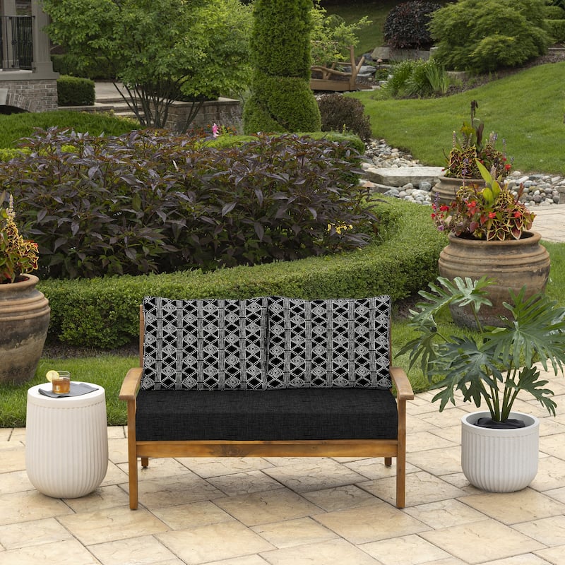 ARDEN Outdoor Loveseat Cushion Set, 48 x 24