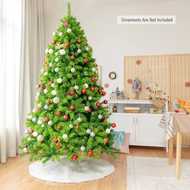 Gymax 4.5/6.5/7.5 FT Verdant Artificial Christmas Tree Hinged Green - See Details