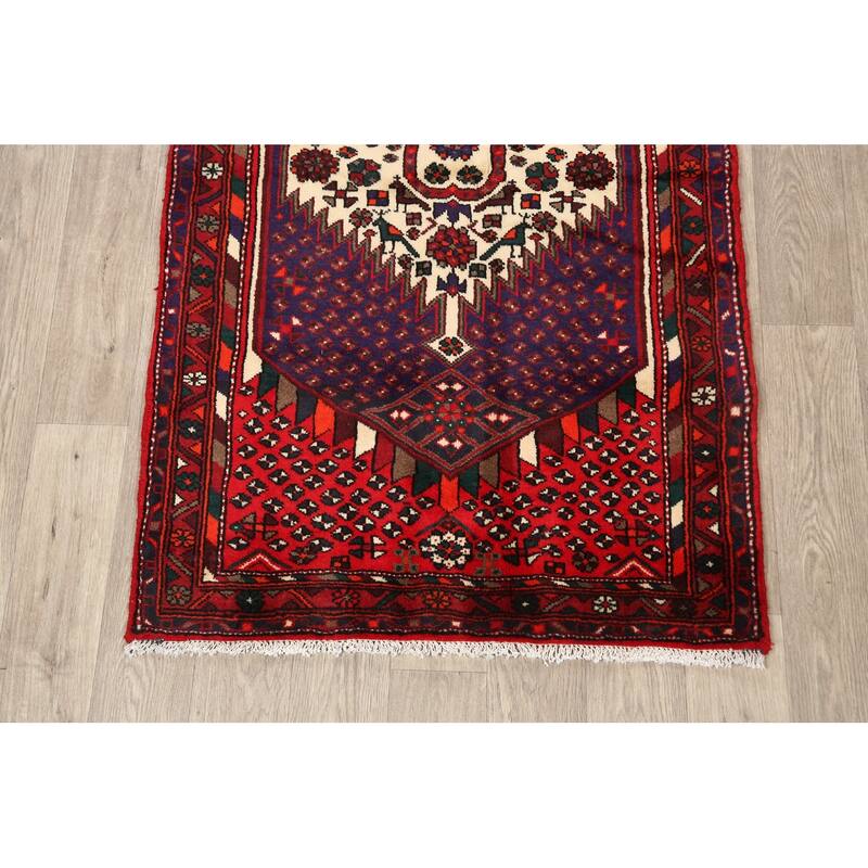 Geometric Hamedan Persian Traditional Area Rug Wool Hand-knotted - 3'2" x 5'8"