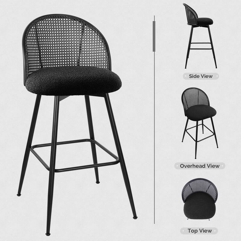 26"/29" Swivel Barstools Counter Height Bar Stool w/ Metal Legs