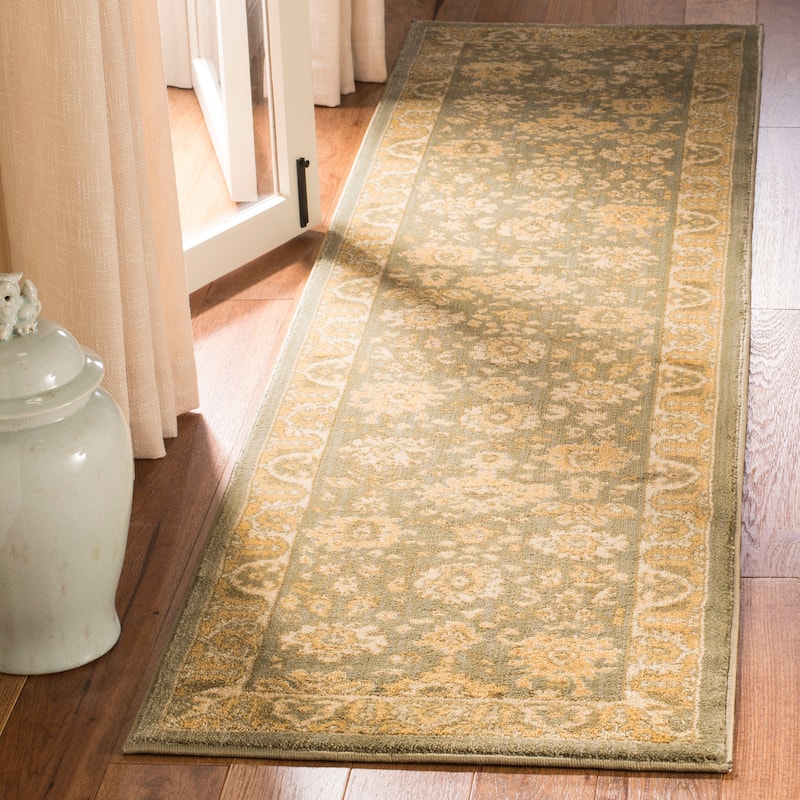SAFAVIEH Heirloom Tamra Traditional Oriental Rug - 2'3" x 8' Runner - Blue/Gold