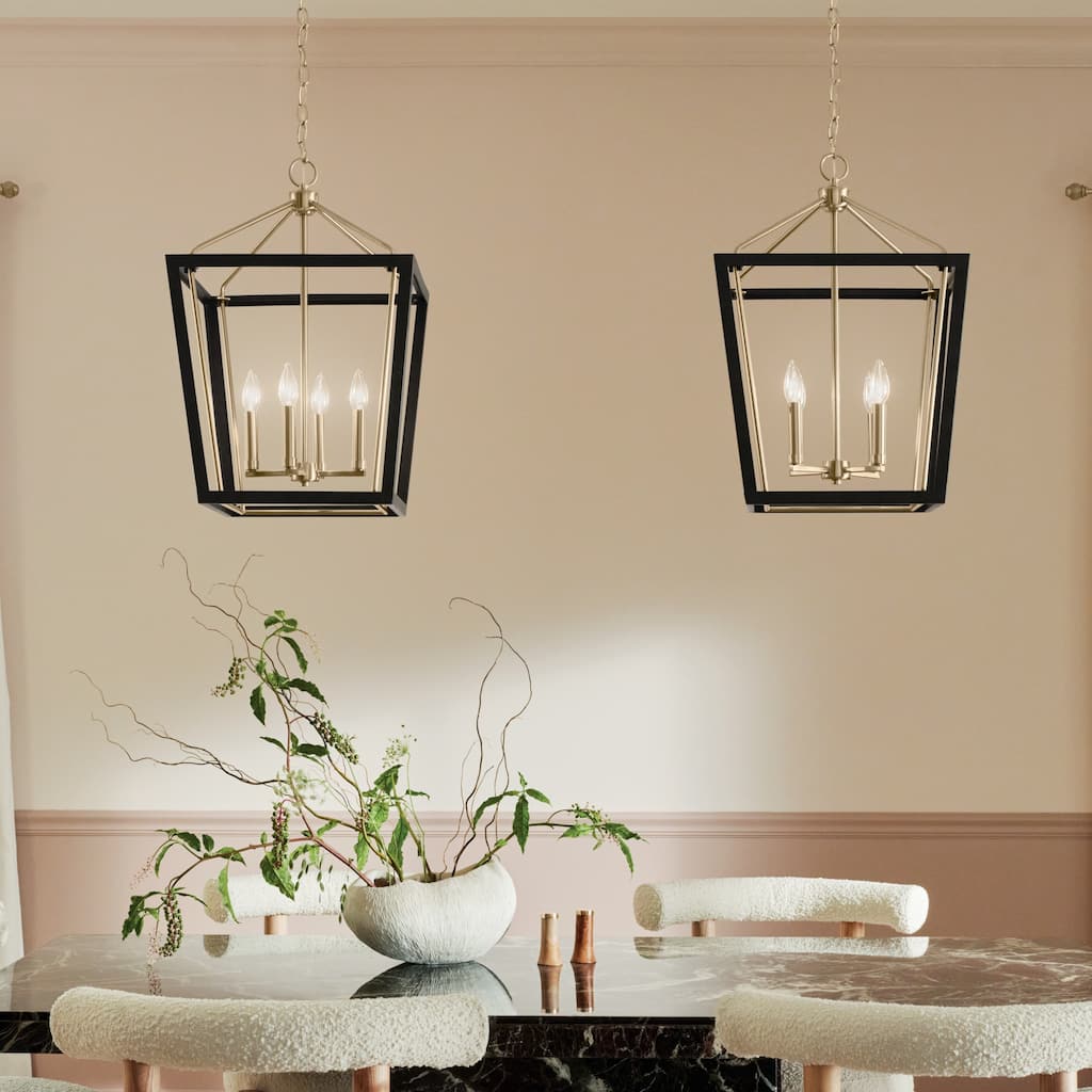 Delvin 24 in. 4-Light Pendant Light with Removable Glass