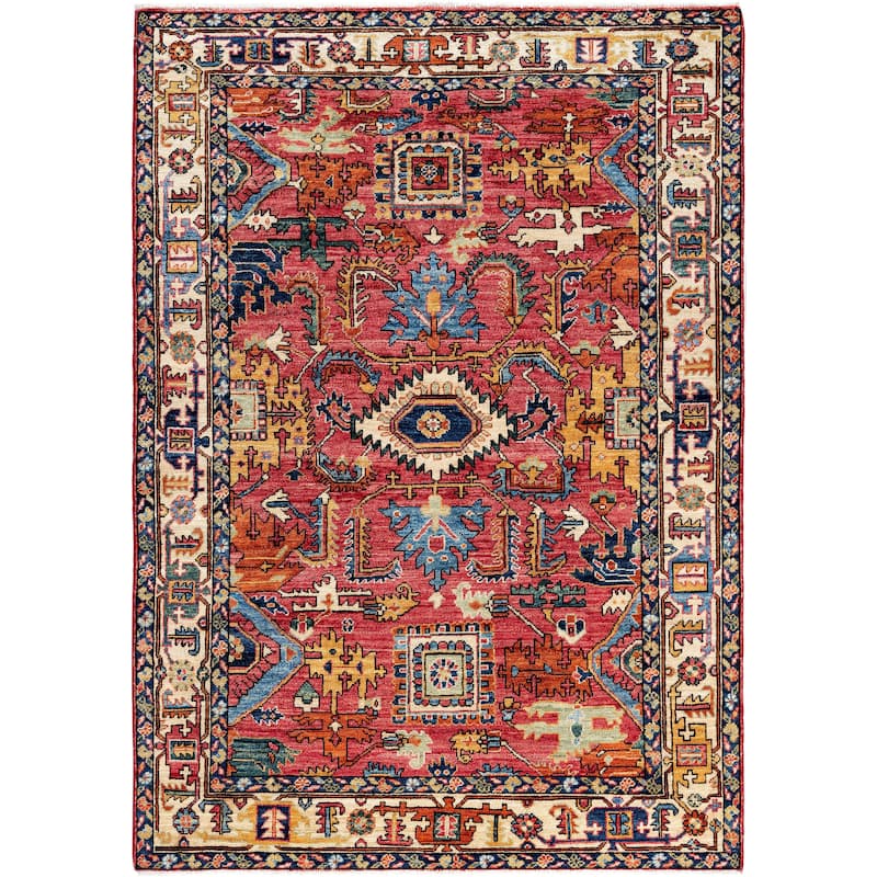 Serapi One-of-a-Kind Hand-Knotted Area Rug - Red - 4' 2" x 5' 10"