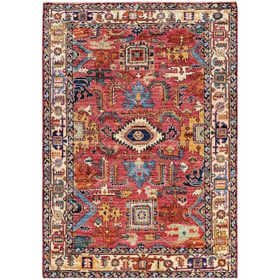 Serapi One-of-a-Kind Hand-Knotted Area Rug - Red - 4' 2" x 5' 10"