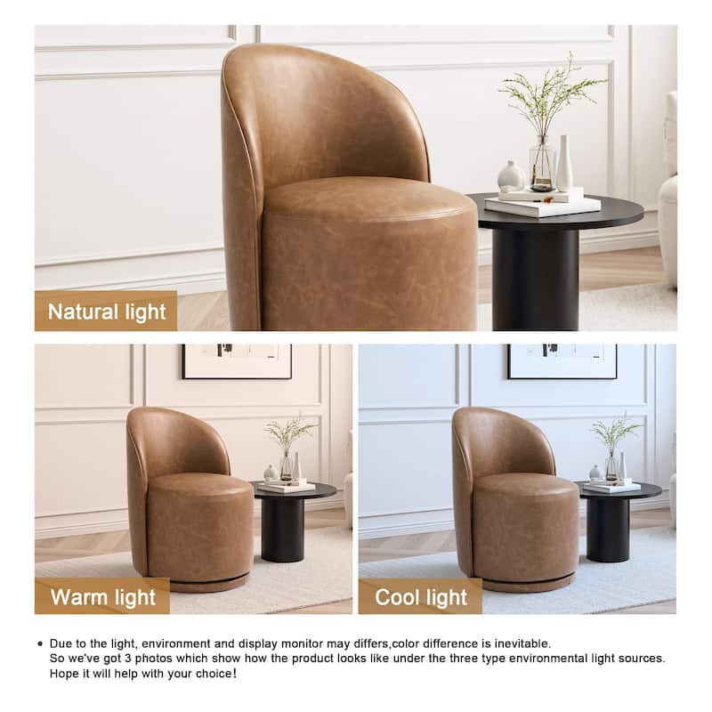 UIXE Modern Upholstered Swivel Armless Side Dining Chairs