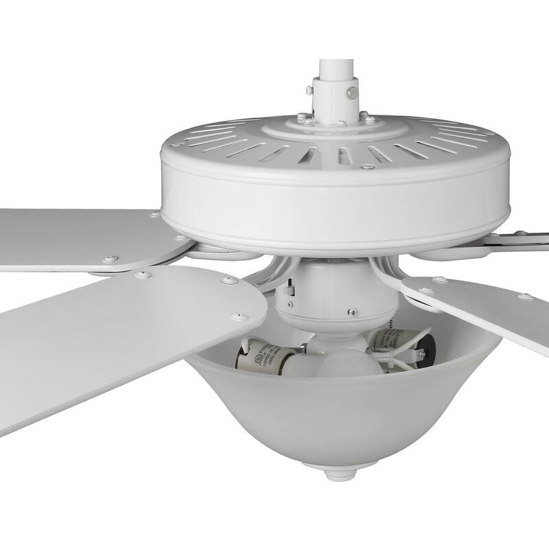AirPro Collection 52" Five-Blade Ceiling fan with White Etched Light Kit - 10.250" x 24.500" x 13.000"
