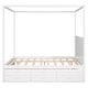 preview thumbnail 24 of 32, Queen Size Canopy Platform Bed with Twin Size Trundle, 3-Storage Drawers, and Sturdy Pinewood Frame, Space-Saving Design, Grey