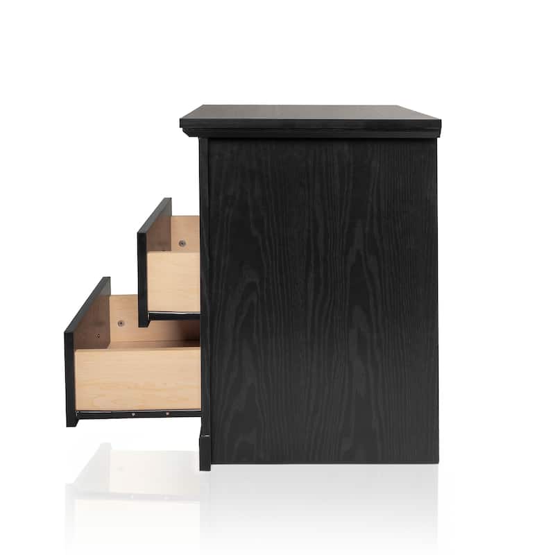 247 Shop At Home Marie 2-Drawer Set of 2 Nightstands with Open Storage Shelf