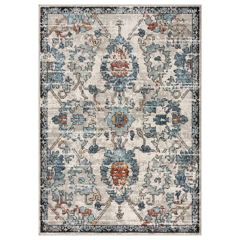 Luxe Weavers Oriental Floral Distressed Area Rug
