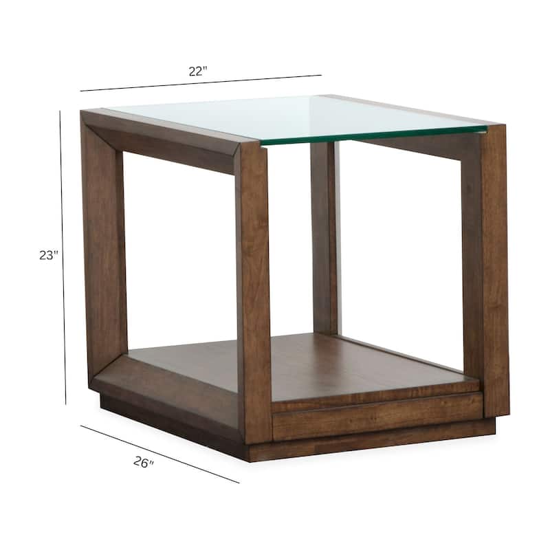 Magnussen Home Sebastian Cinnamon Rectangular End Table - 22''W x 26''D x 23''H