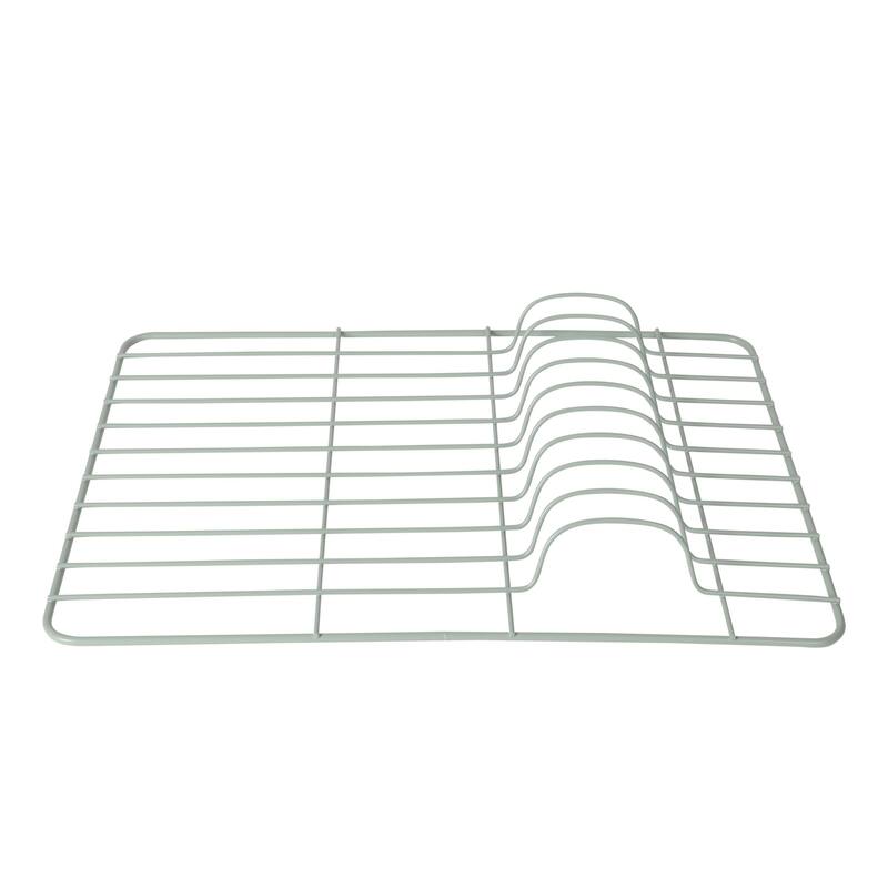 Gibson Home Nestcraft Full Size Rust Resistant Dish Rack with Drain Board and Flatware Caddy