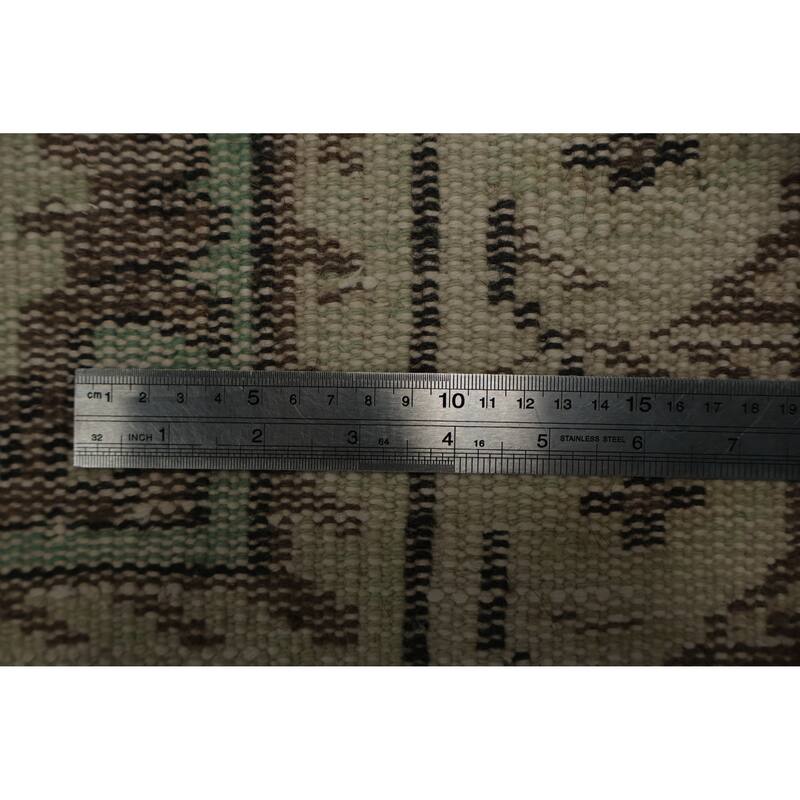 Hand Knotted Oriental 100% Wool Carpet Transitional Floral Green Anatolian Area Rug - 7' 9'' X 4' 10''