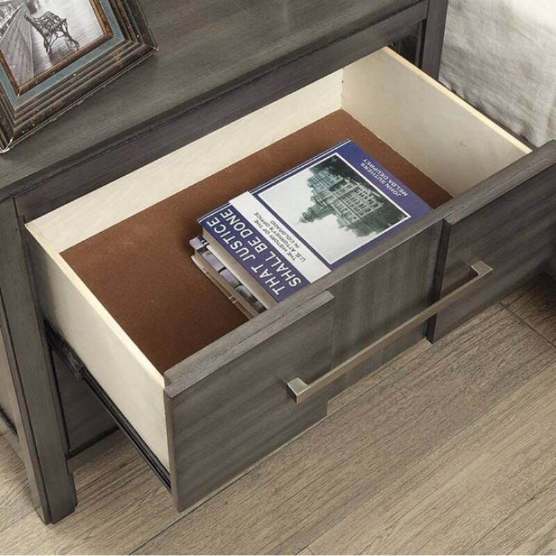 Charming Transitional Nightstand with Advanced Drawer Construction for Bedroom Enhancement