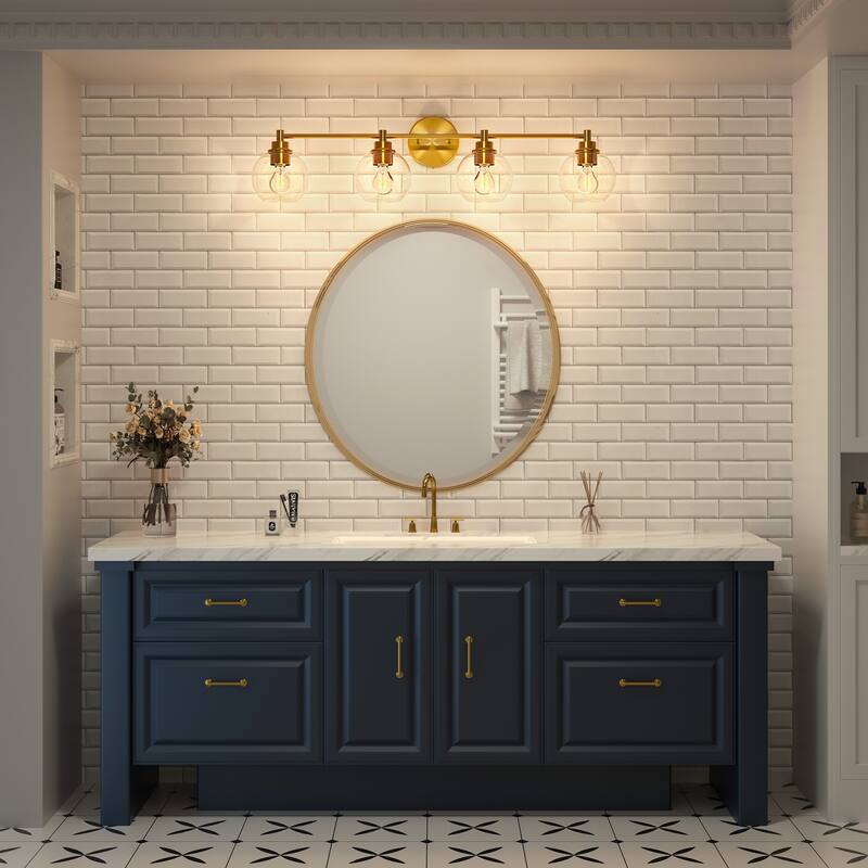 Dimmable Bathroom Vanity Light Globe Glass Shades