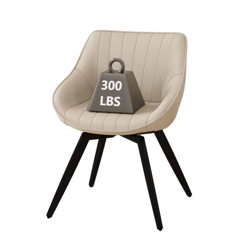 PU Dining Chair Set - Beige - Set of 2