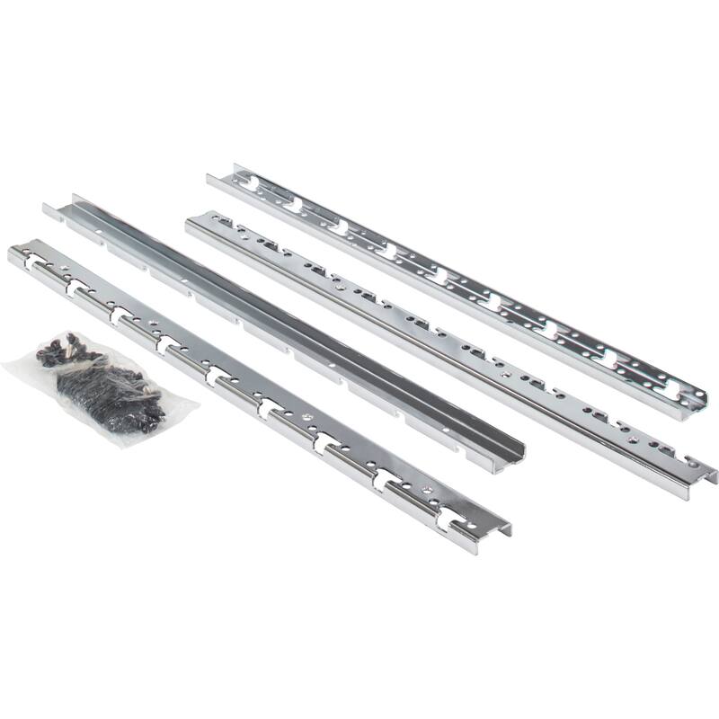 Hardware Resources 21-1/2" Cabinet Shelf Rail Pilaster Kit - Polished Chrome