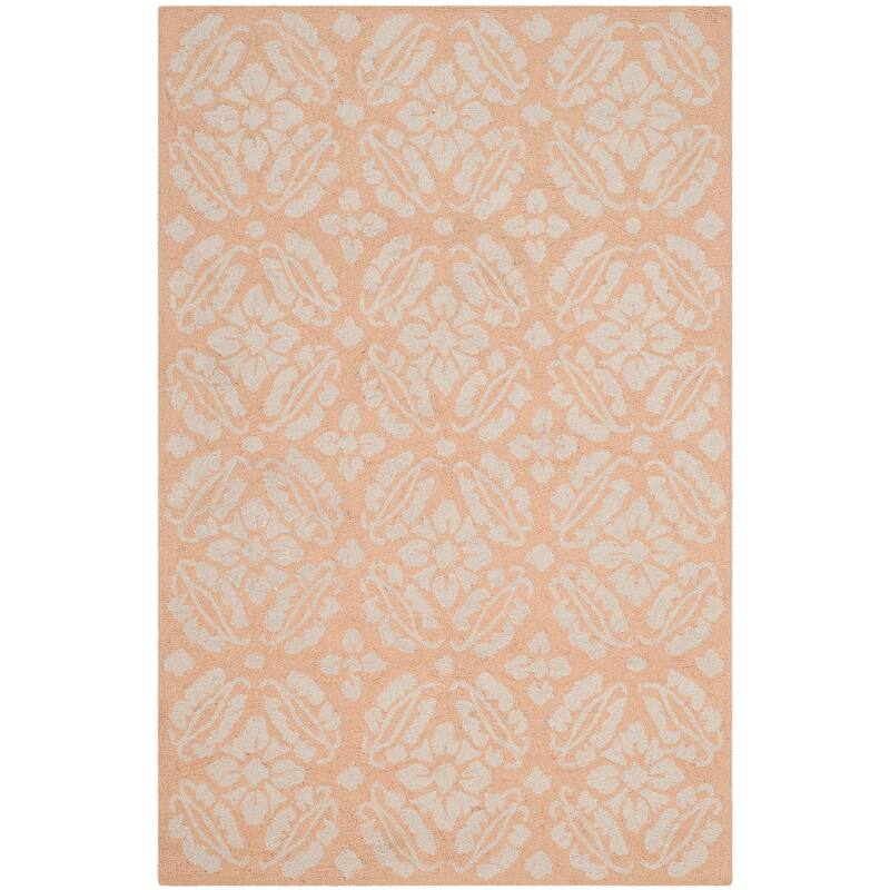 SAFAVIEH Handmade Chelsea Polixeni French Country Wool Rug - 3'9" x 5'9" - Blush