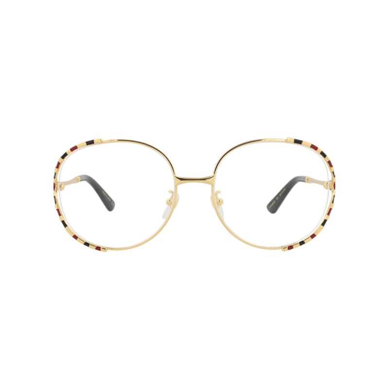 Gucci Round-Frame Metal Optical Frames - Gold Gold Transparent - Gold