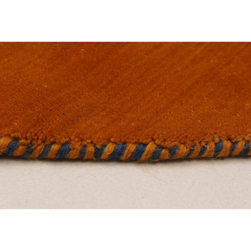 Kashkuli Gabbeh Orange Rug 9'9" x 9'9" - 9'9 x 9'9