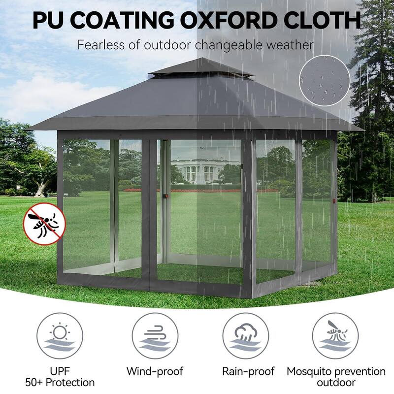 12'x12',11'x11' Gazebo Outdoor Pop up Canopy Tent