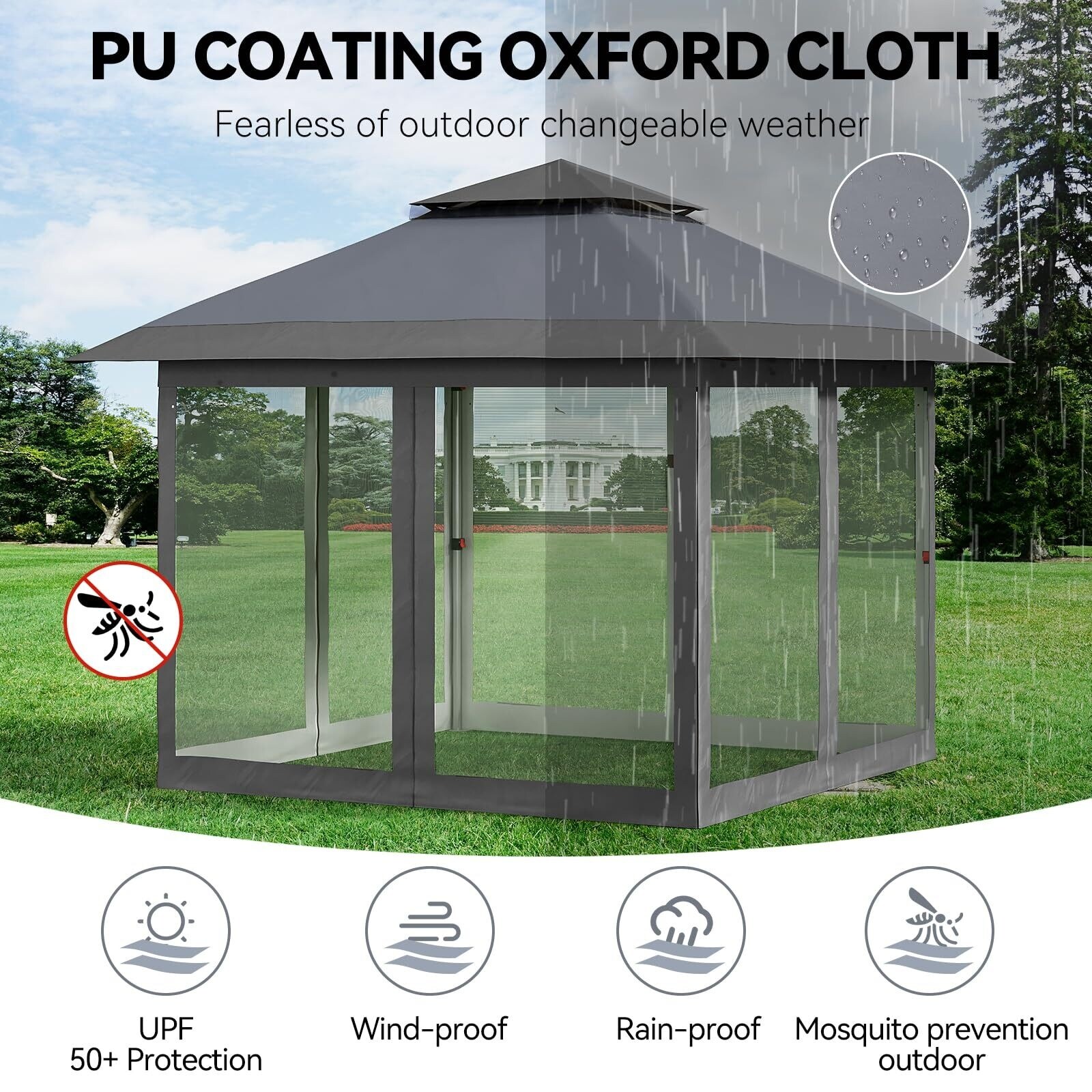 12'x12',11'x11' Gazebo Outdoor Pop up Canopy Tent - Bed Bath