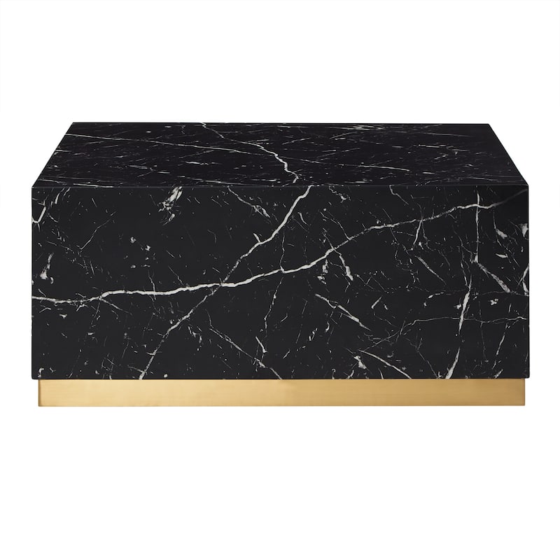 Darcy Faux Marble Coffee Table with Casters by iNSPIRE Q Bold