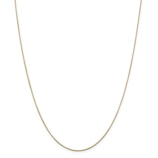 Solid 14k White Gold .80mm Ocatagonal Snake Chain Necklace