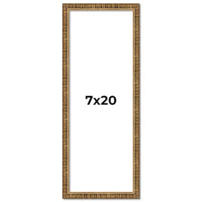 7x20 Frame Gold Solid Wood Picture Frame - Complete Modern Photo Frame