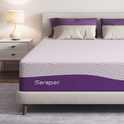 Sersper 14 Inch Bamboo Charcoal Gel Memory Foam Mattress,Suitable for Adjustable bed