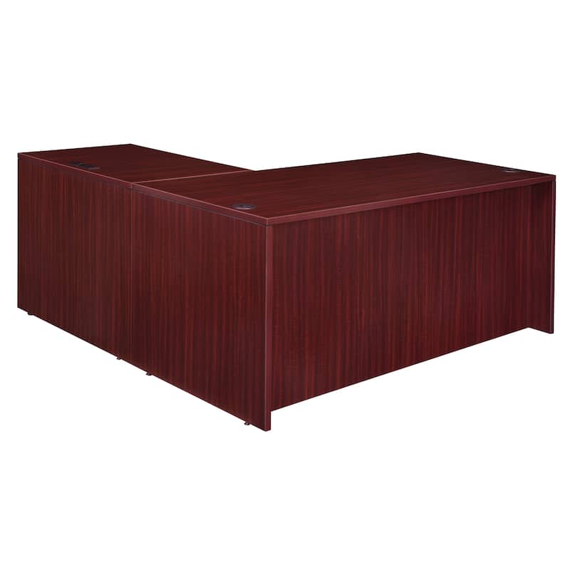 Legacy 66" Single Full Pedestal L-Desk with 47" Return
