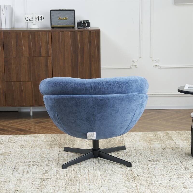 Ergonomic Chenille Office Chair Swivel Chair, Rotating Chair Club Chair Accent Chair with Removable Cushion