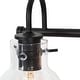preview thumbnail 22 of 25, Olia Modern Black 3-Light Bathroom Vanity Light Minimal Globe Glass Wall Sconce