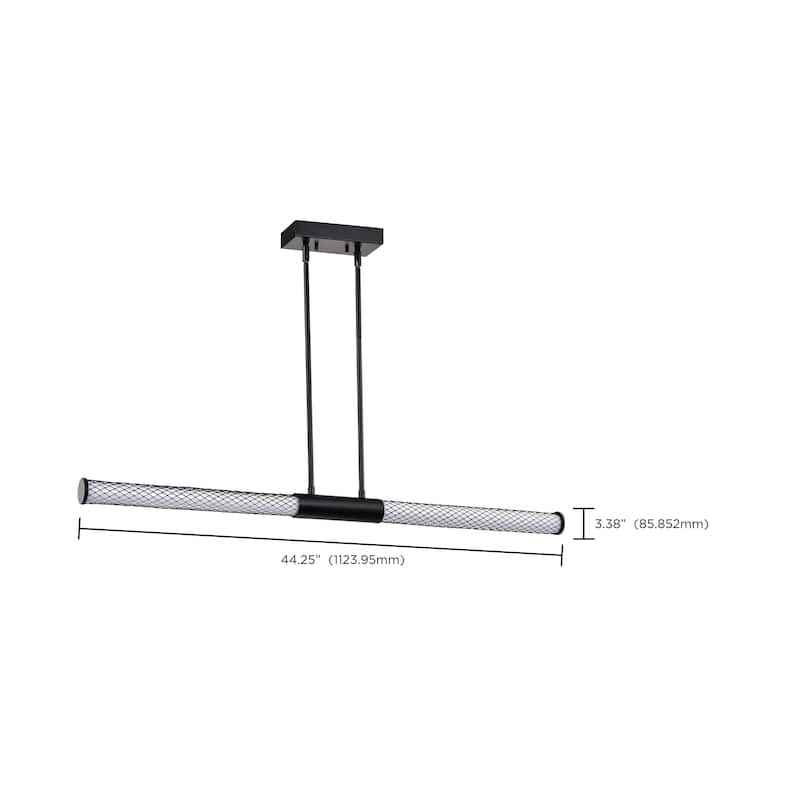 Kingsport 44 Inch LED Island Pendant Matte Black Acrylic Lens - Matte Black