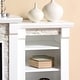 preview thumbnail 18 of 25, SEI Furniture Remote Controlled LED Electric Fireplace with Mantel in White Stone and Storage