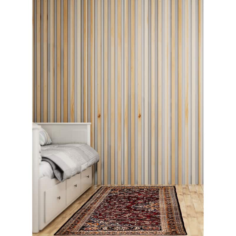 ECARPETGALLERY Hand-knotted Andelz Red Wool Rug - 4'9 x 8'2