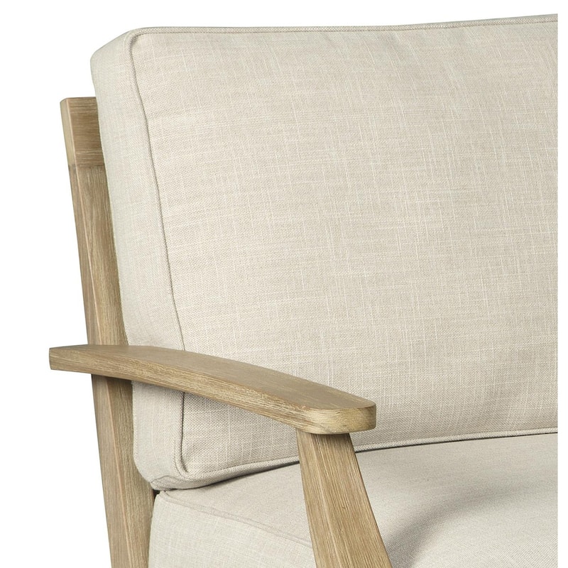 Brown/Beige Fabric Upholstered Wood Frame Dining Chair, Sturdy Dining Chair for Dining Rooms - 28.75