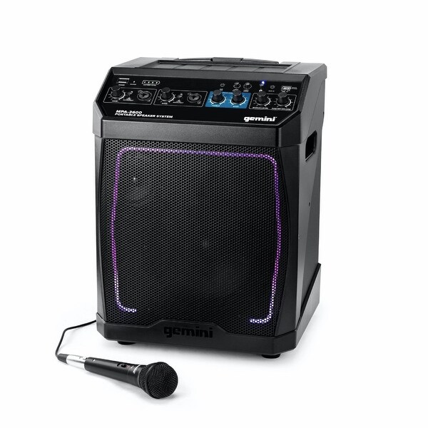 Gemini MPA-3600 PORTABLE RECHARGEABLE BLUETOOTH SPEAKER - Overstock ...