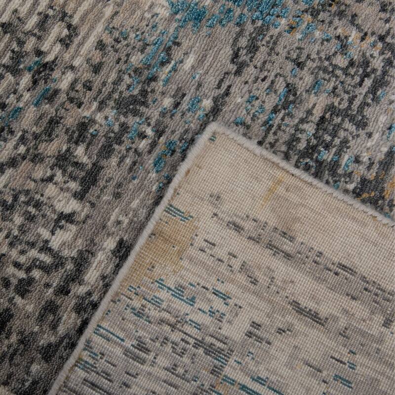 Alora Decor Cosmopolitan Contemporary Gray Wool/Tencel Area Rug